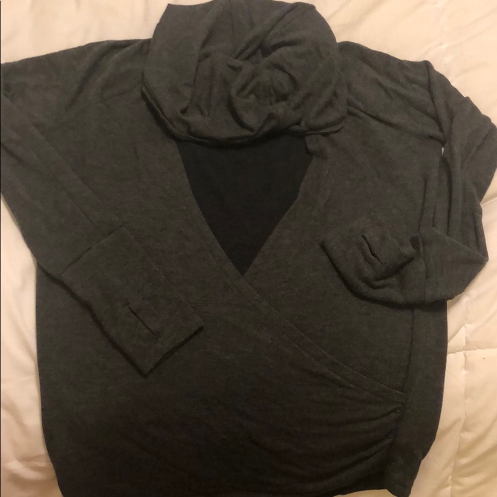 Athleta hoodie wrap sweater
